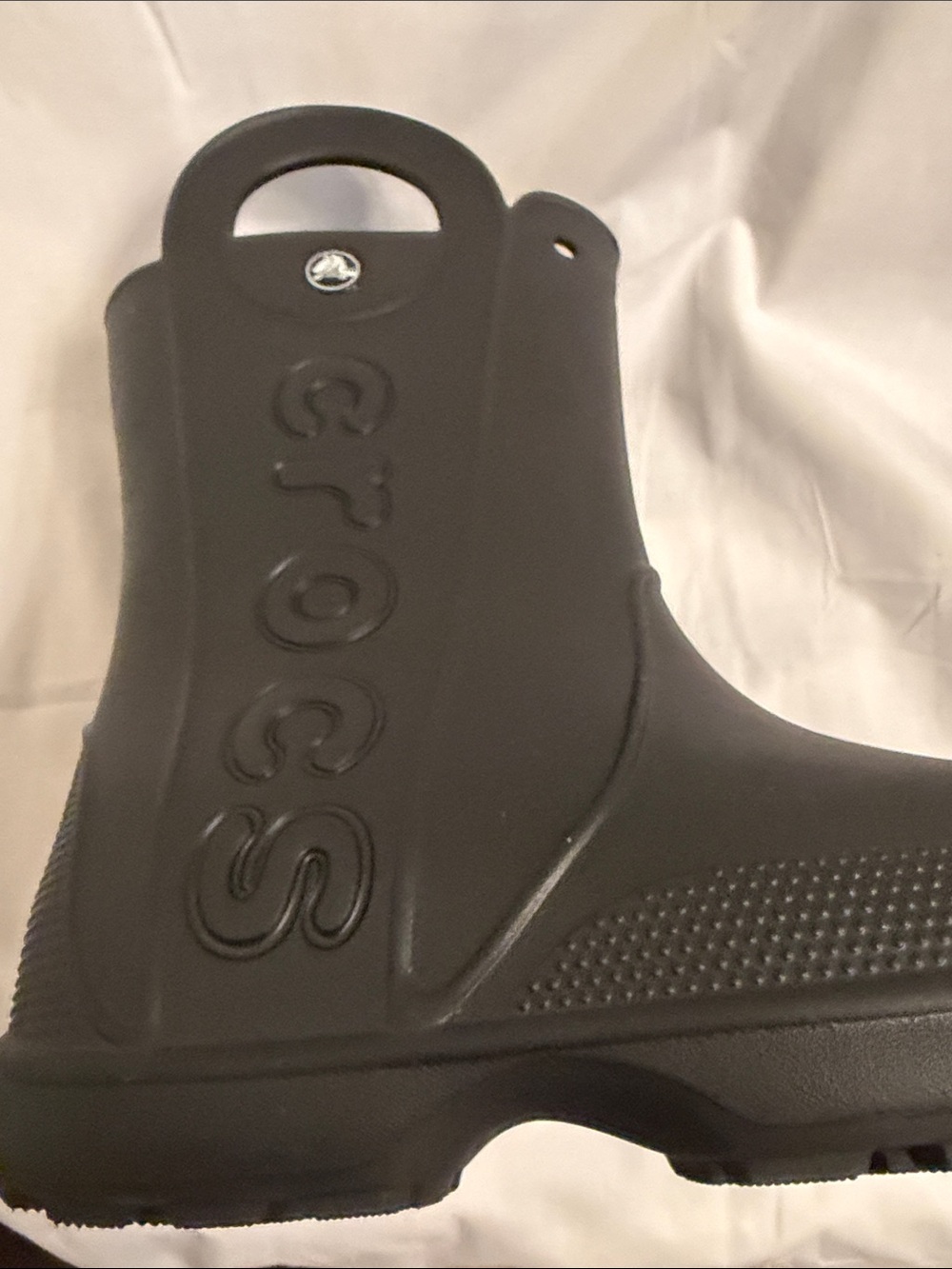 CROCS Women’s Black Rain Boots with Easy Grip Handles - Picture 9 of 9